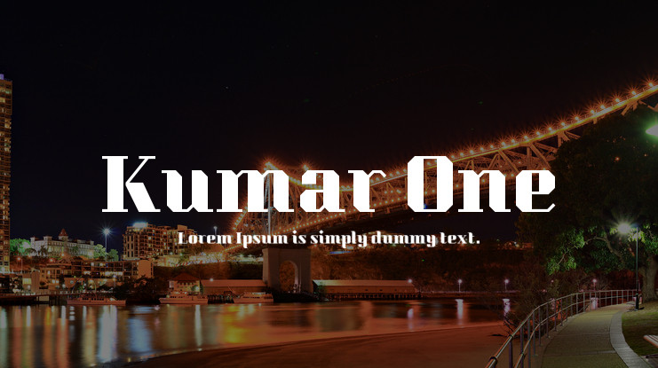Пример шрифта Kumar One #1