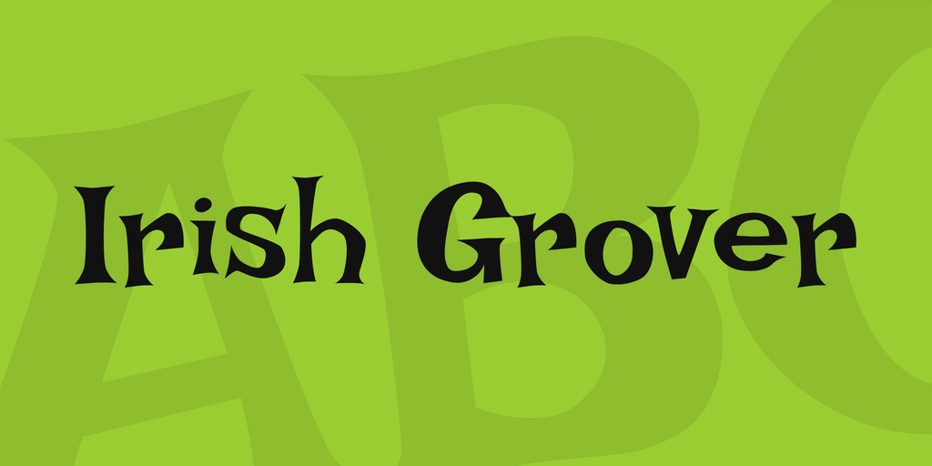 Пример шрифта Irish Grover #1