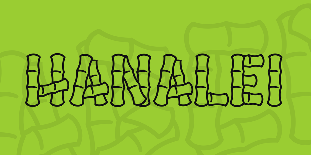 Пример шрифта Hanalei #1