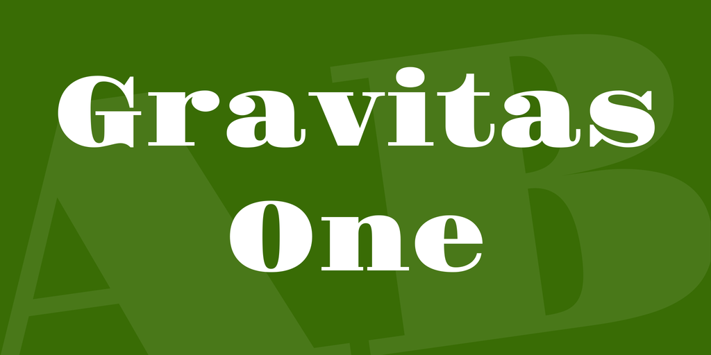 Пример шрифта Gravitas One #1