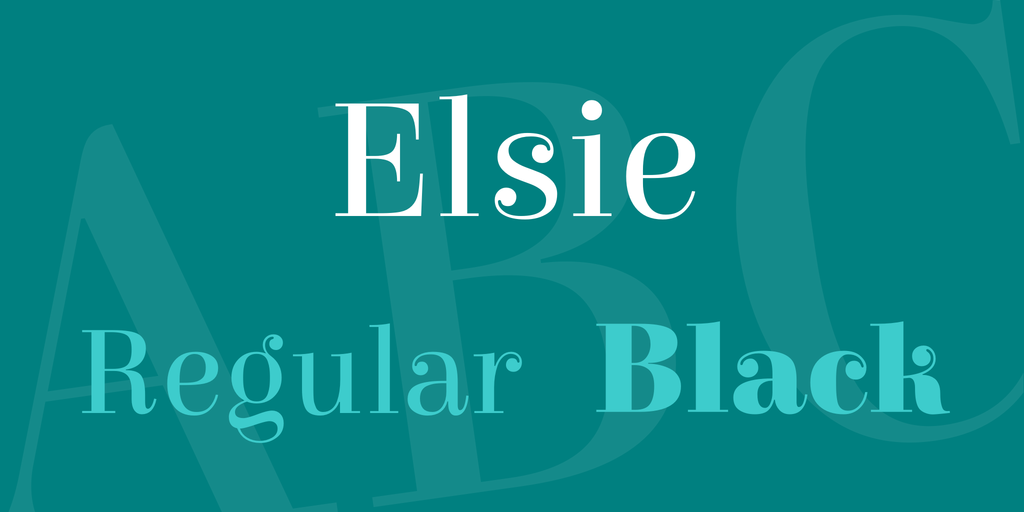 Пример шрифта Elsie #1