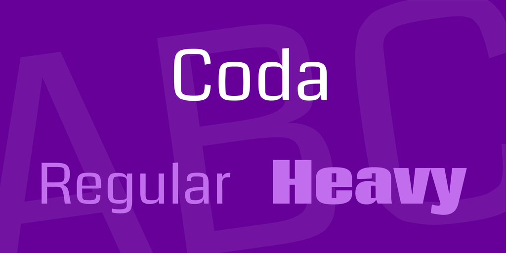 Пример шрифта Coda #1