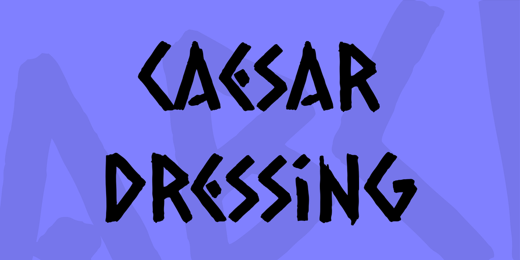Пример шрифта Caesar Dressing #1