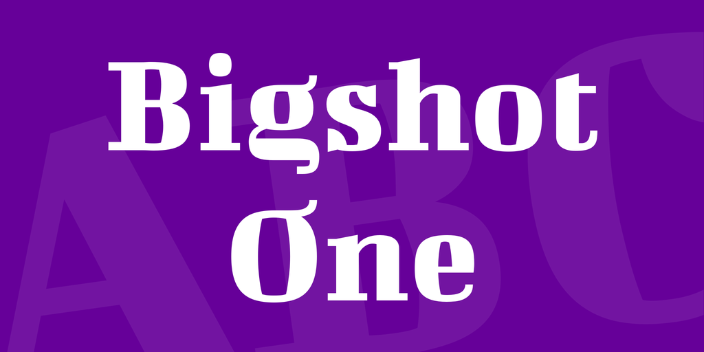 Пример шрифта Bigshot One #1