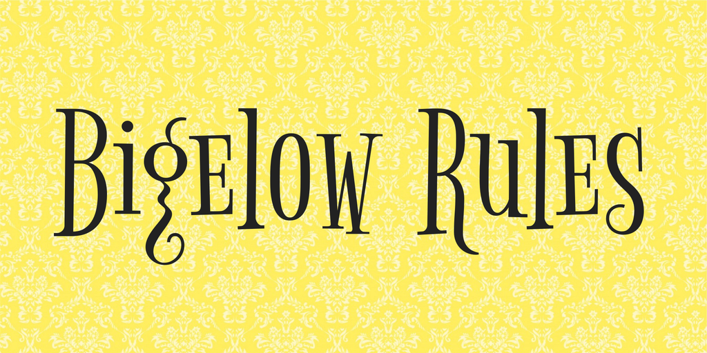 Пример шрифта Bigelow Rules #1