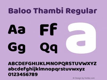 Пример шрифта Baloo Thambi 2 #1