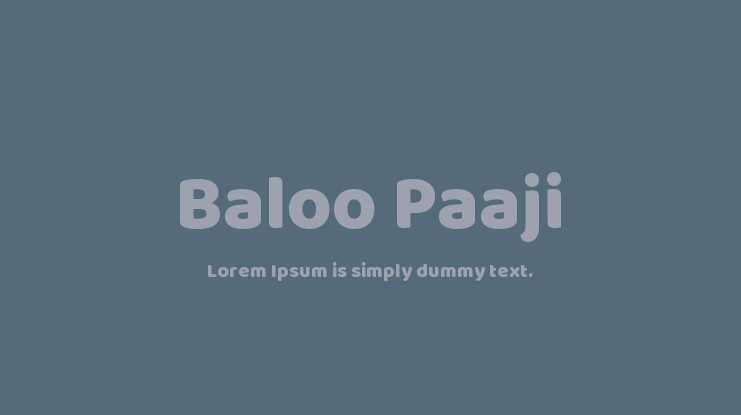 Пример шрифта Baloo Paaji #1