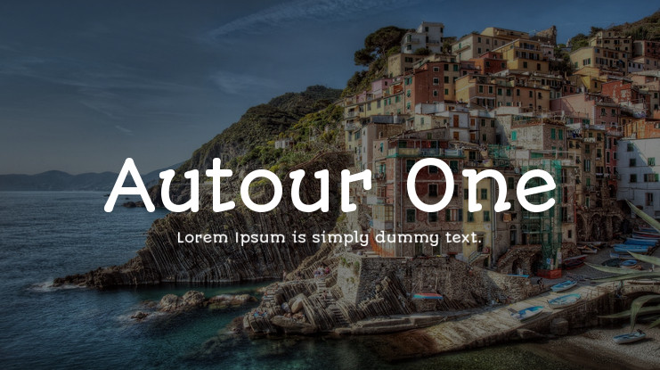 Пример шрифта Autour One #1
