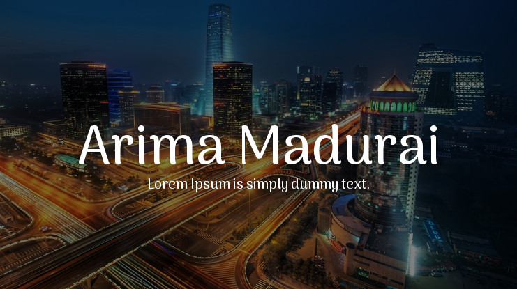 Пример шрифта Arima Madurai #1