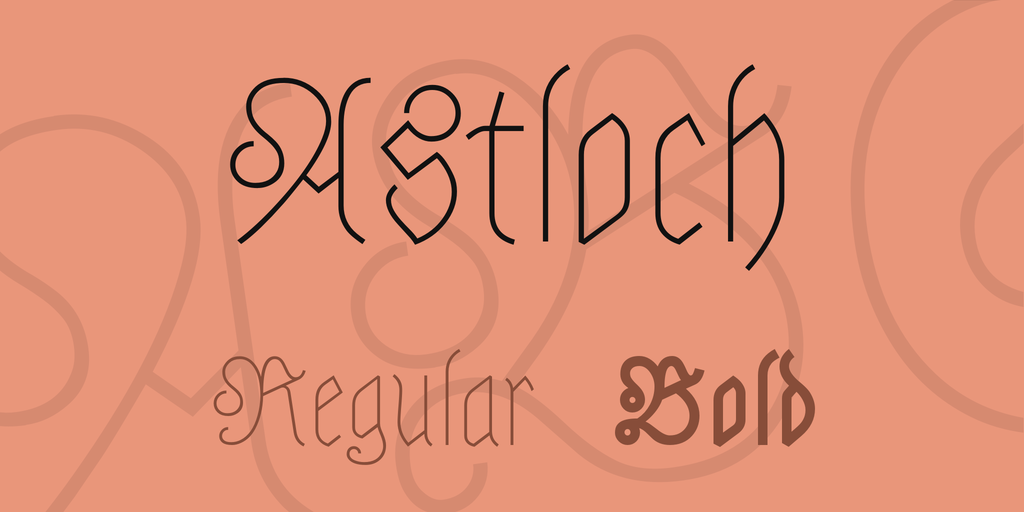 Пример шрифта Astloch #1