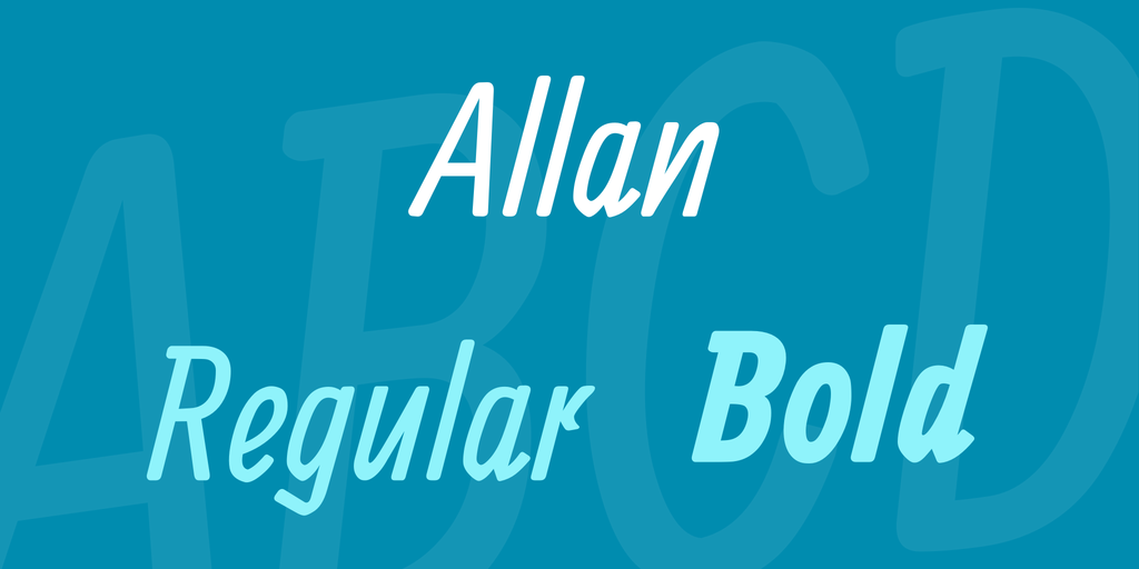 Пример шрифта Allan #1