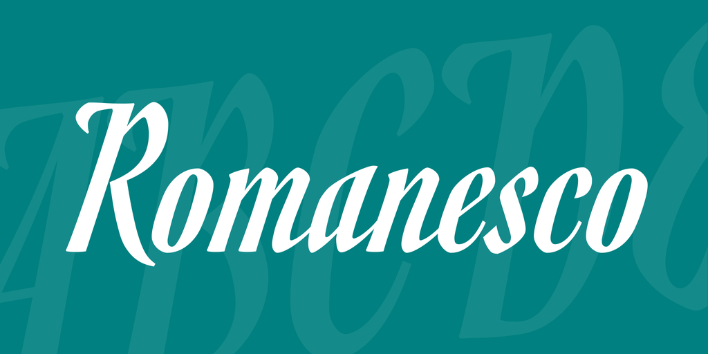 Пример шрифта Romanesco #1