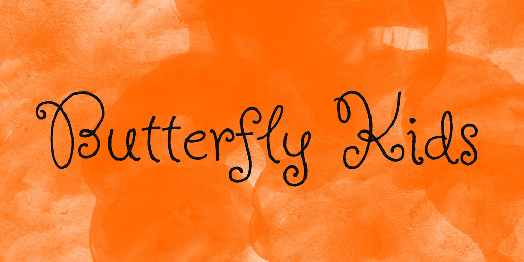 Пример шрифта Butterfly Kids #1