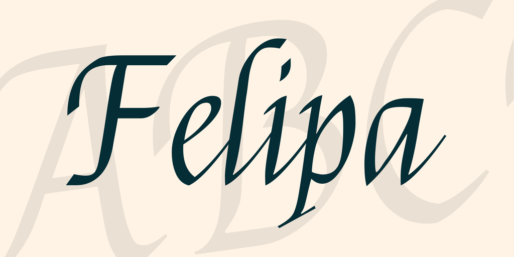 Пример шрифта Felipa #1