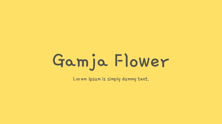 Пример шрифта Gamja Flower #1