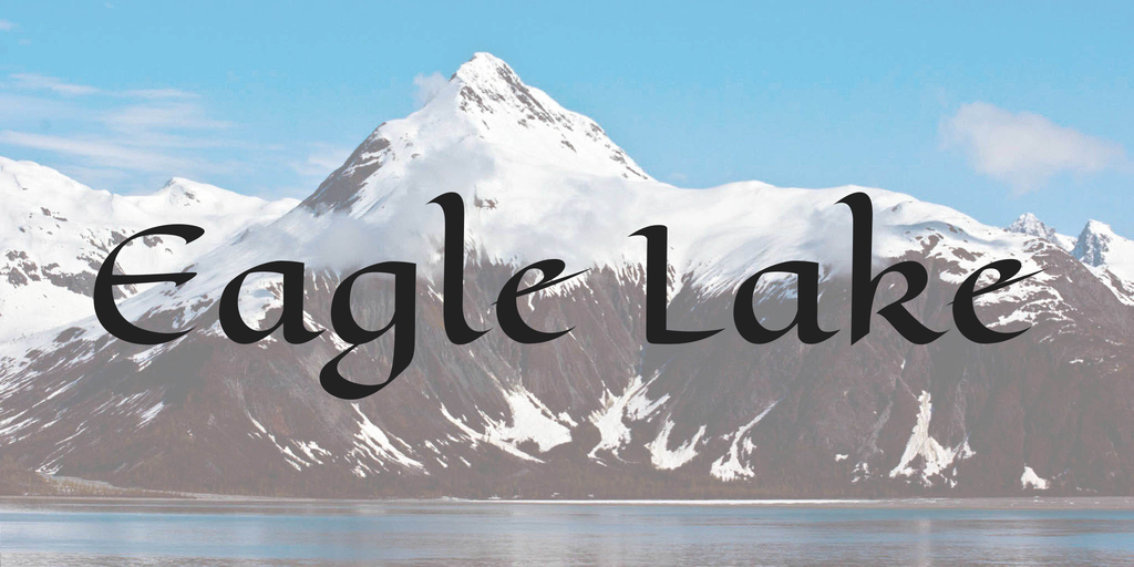 Пример шрифта Eagle Lake #1