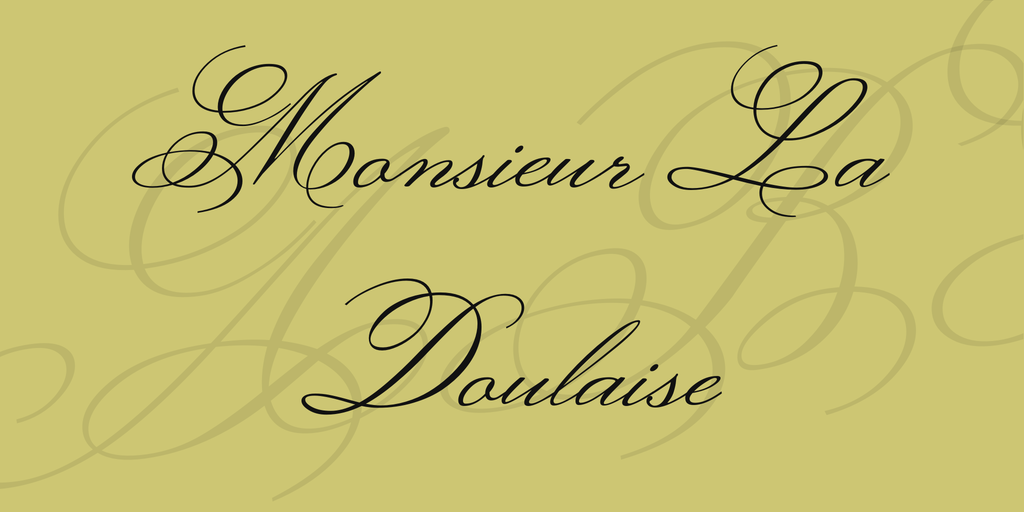 Пример шрифта Monsieur La Doulaise #1
