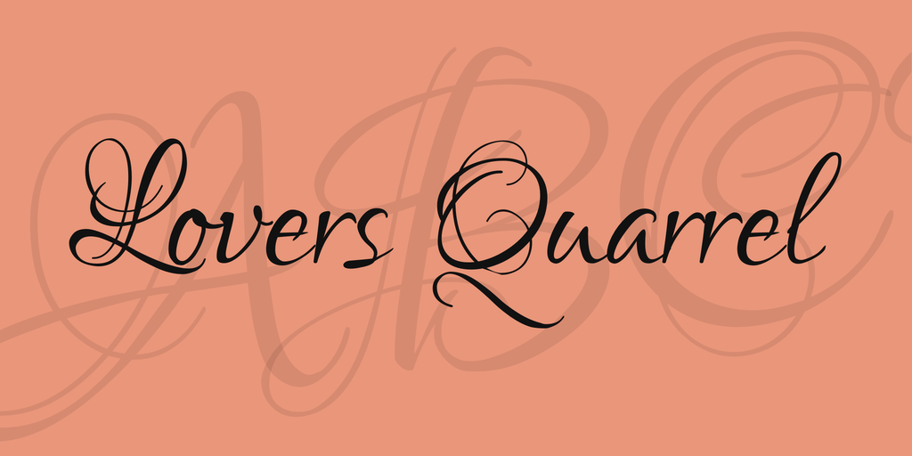 Пример шрифта Lovers Quarrel #1
