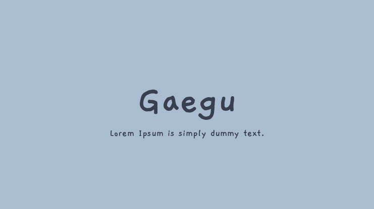 Пример шрифта Gaegu #1