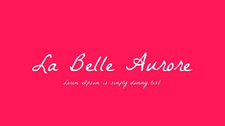 Пример шрифта La Belle Aurore #1
