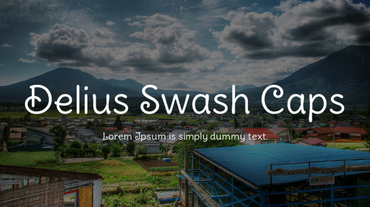 Пример шрифта Delius Swash Caps #1