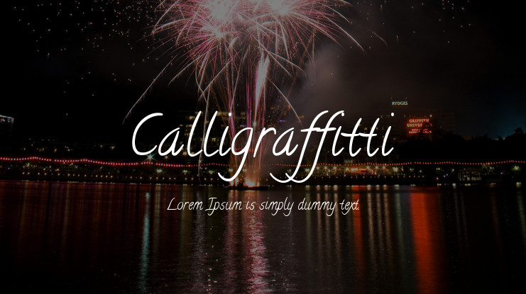 Пример шрифта Calligraffitti #1