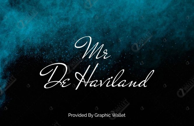 Пример шрифта Mr De Haviland #1