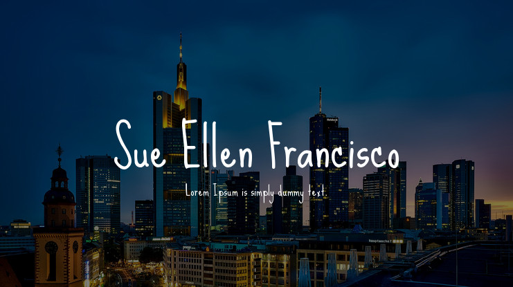 Пример шрифта Sue Ellen Francisco #1