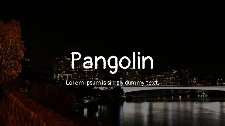 Пример шрифта Pangolin #1