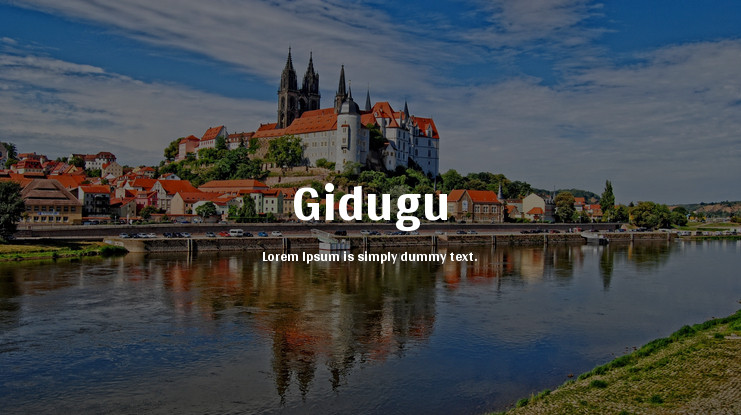 Пример шрифта Gidugu #1