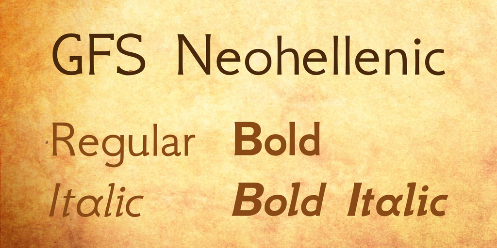Пример шрифта GFS Neohellenic #1