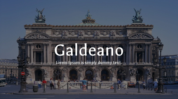 Пример шрифта Galdeano #1