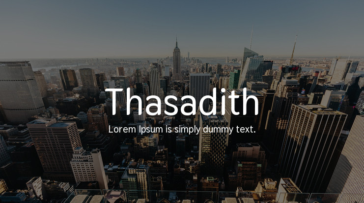 Пример шрифта Thasadith #1