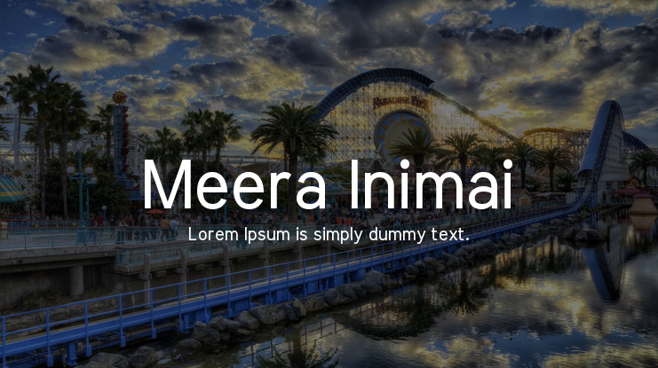 Пример шрифта Meera Inimai #1