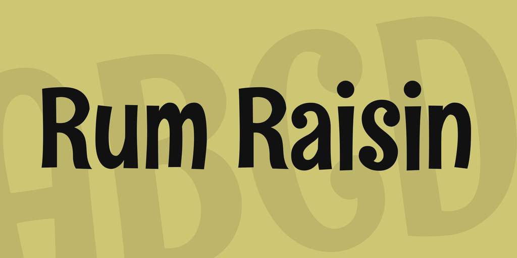 Пример шрифта Rum Raisin #1