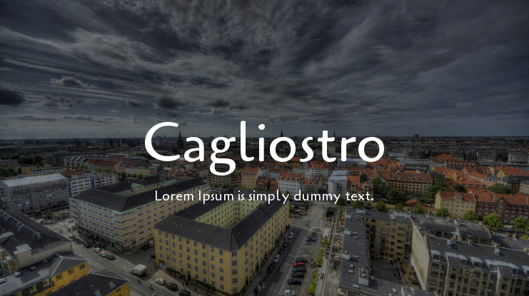 Пример шрифта Cagliostro #1