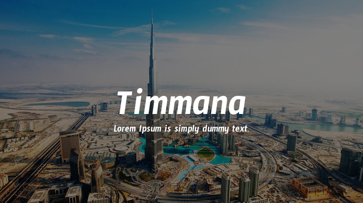Пример шрифта Timmana #1