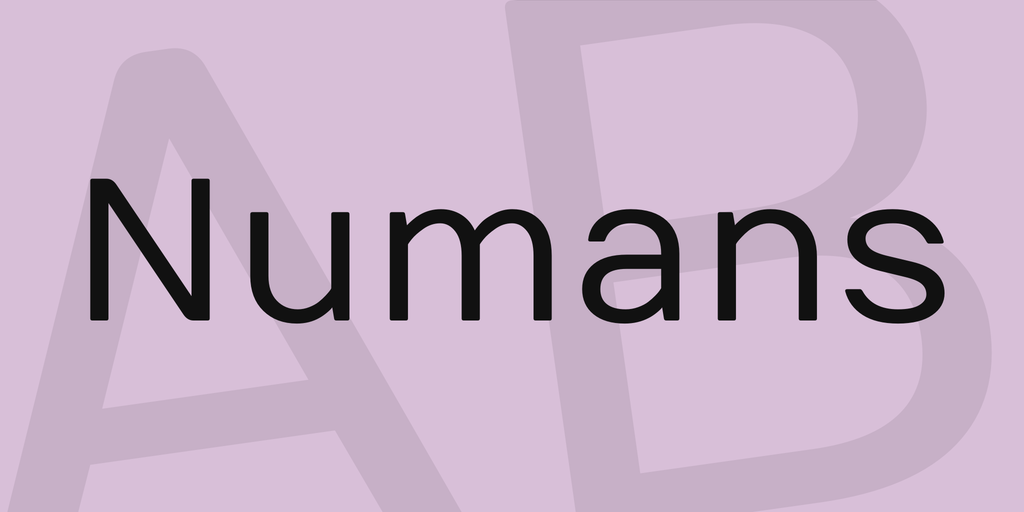 Пример шрифта Numans #1