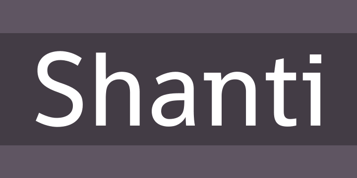 Пример шрифта Shanti #1