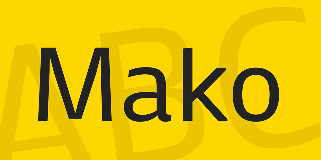 Пример шрифта Mako #1