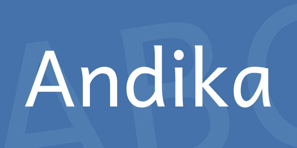 Пример шрифта Andika #1