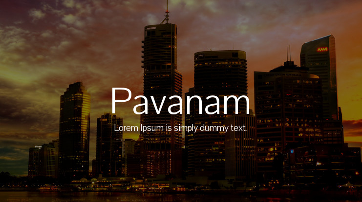 Пример шрифта Pavanam #1
