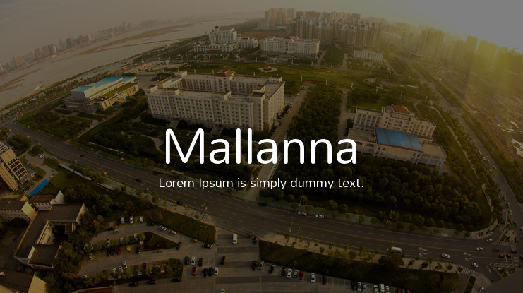 Пример шрифта Mallanna #1