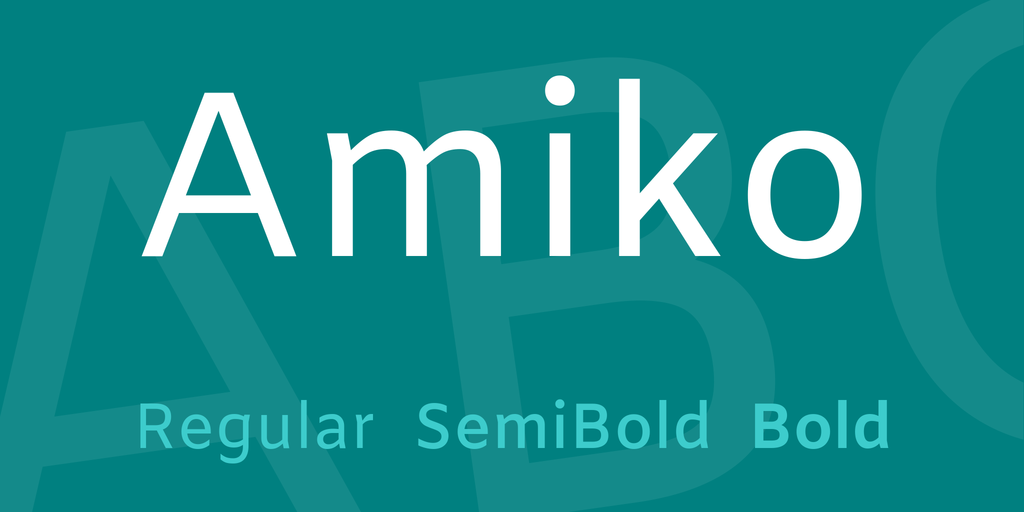 Пример шрифта Amiko #1