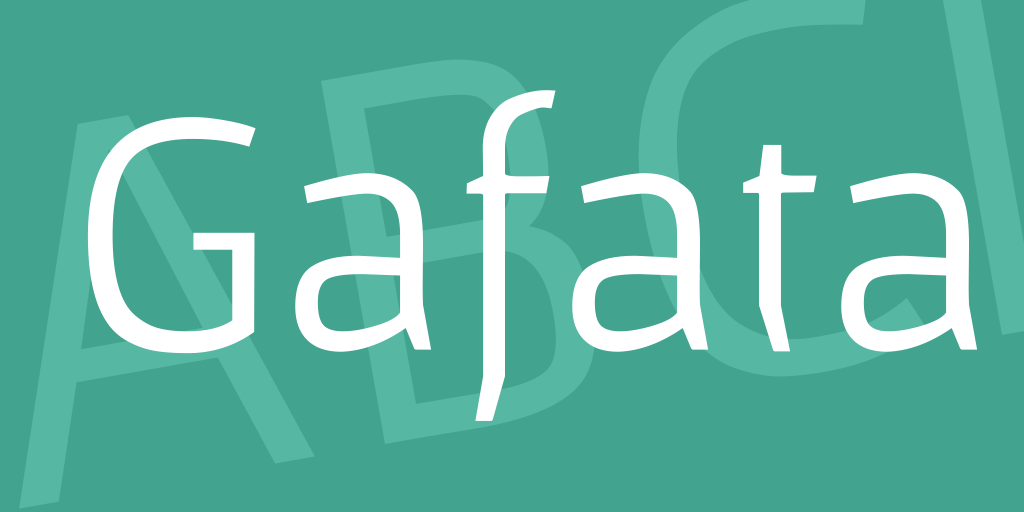 Пример шрифта Gafata #1