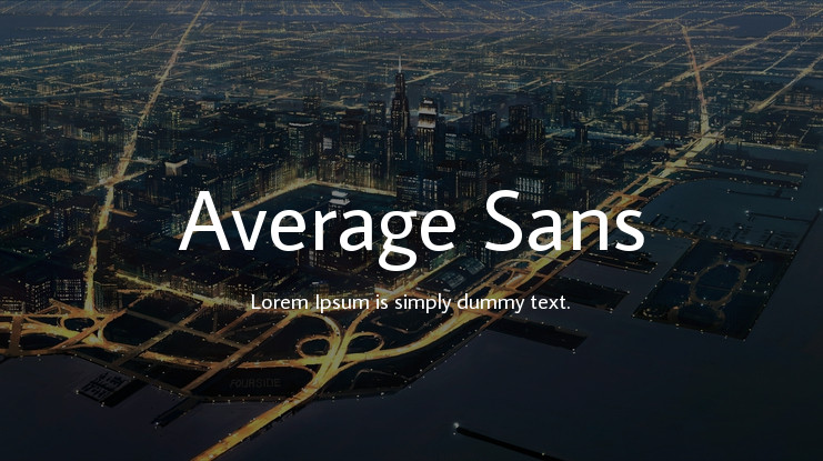 Пример шрифта Average Sans #1