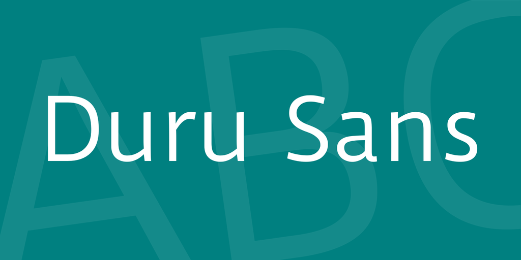 Пример шрифта Duru Sans #1