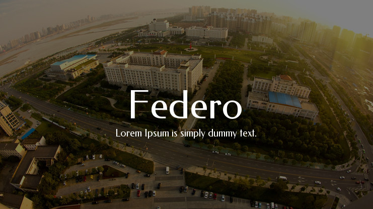 Пример шрифта Federo #1