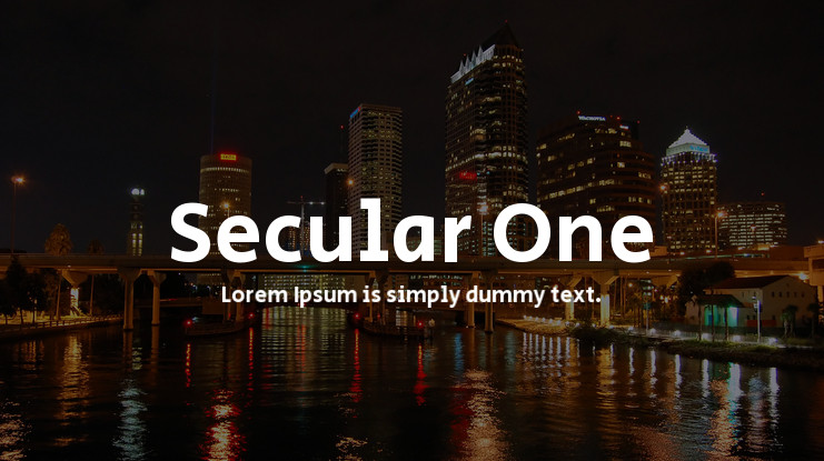 Пример шрифта Secular One #1