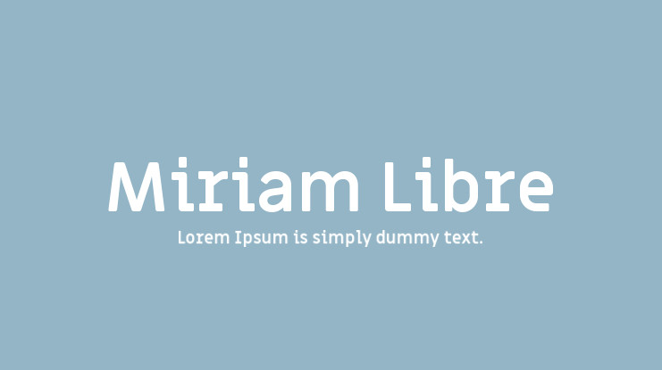 Пример шрифта Miriam Libre #1
